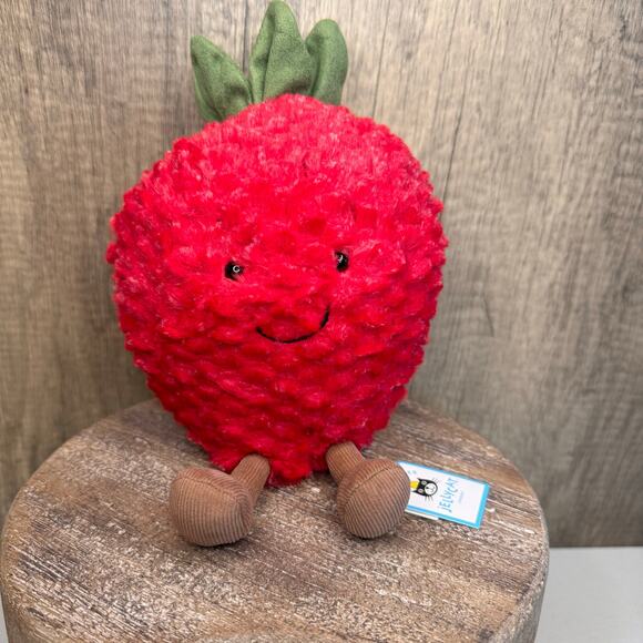 Jellycat Amuseables Strawberry FAST SHIP NEW Jellycat Strawberry - Picture 2 of 8